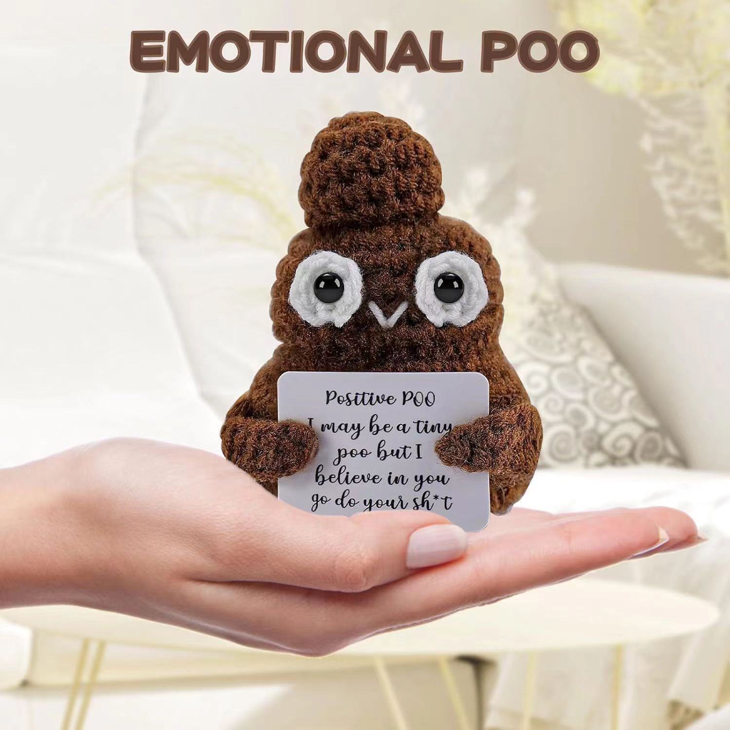 Home And Textiles Today - Handmade Funny Crochet Emotional Support Doll