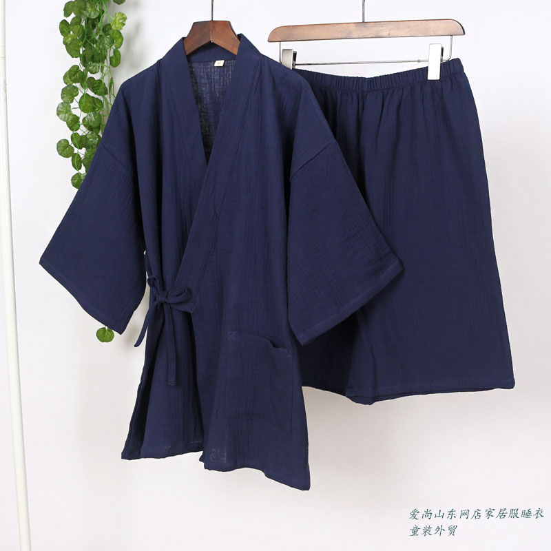 Linum Home Textiles - Japanese Style Men's Cotton Linen Pajama