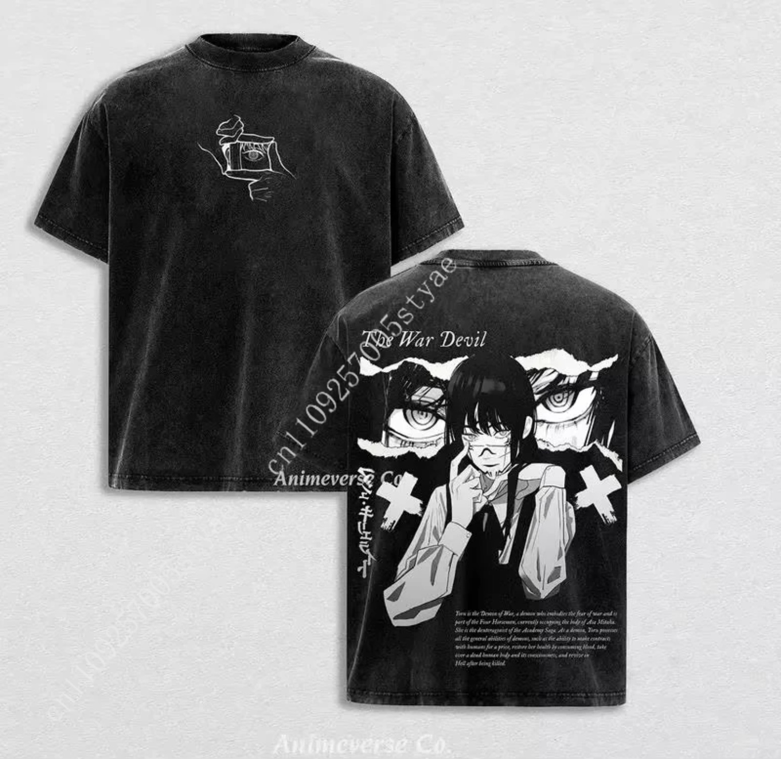 Quilt Cotton Summer - Anime Chainsaw Man Mitaka Asa Graphic