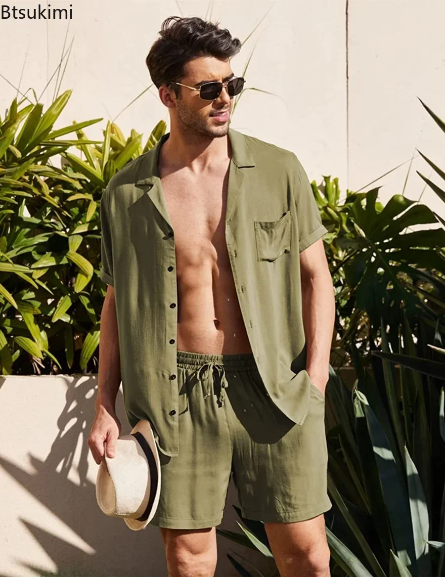 Linum Home Textiles - New Men's Summer Cotton Linen Shirt