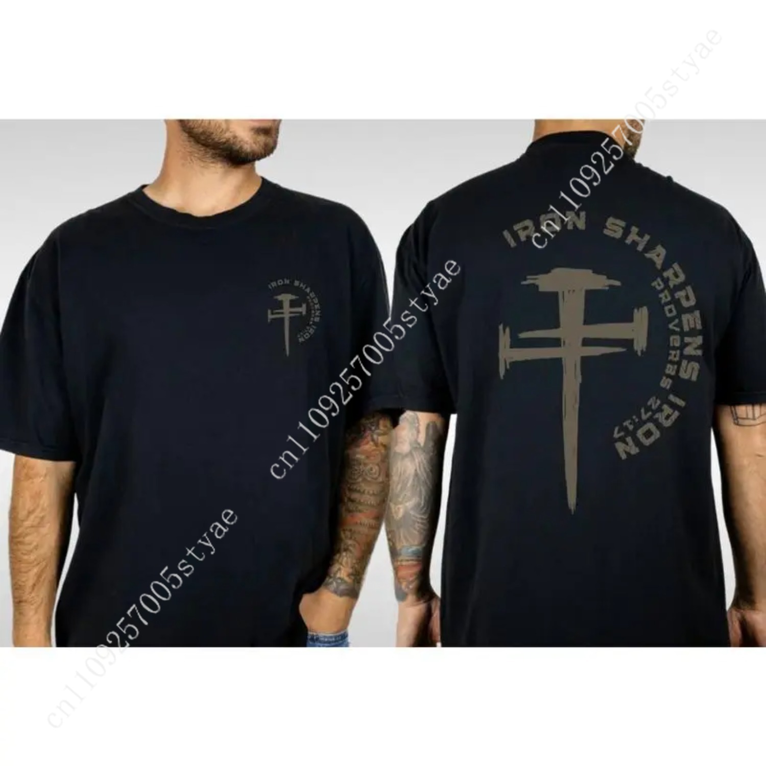 Quilt Cotton Summer - Iron Sharpens Iron Christian Gym Shirt