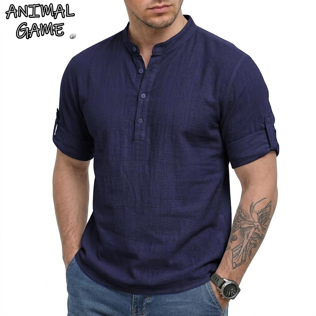 Linum Home Textiles - New Mens Long Sleeve Linen Shirt