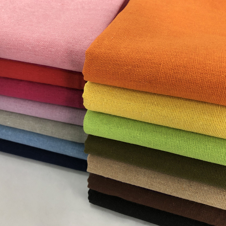 Linum Home Textiles - 50x150cm Solid Color Linen Cotton Fabric