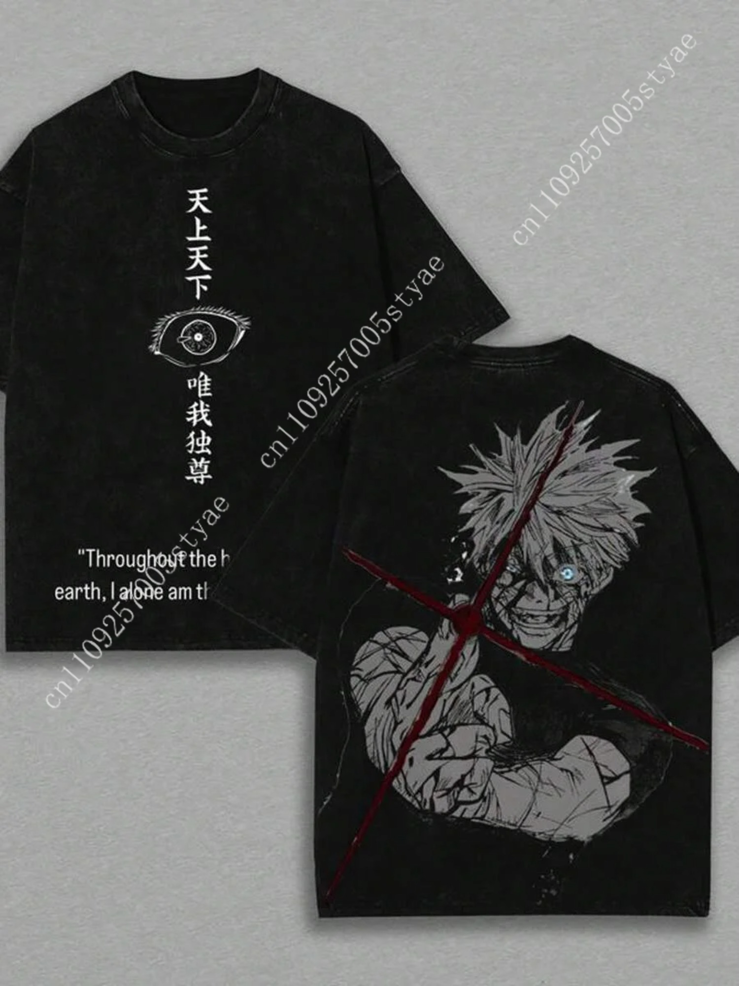 Quilt Cotton Summer - Gojo Satoru Graphic Tshirt Manga Clothing
