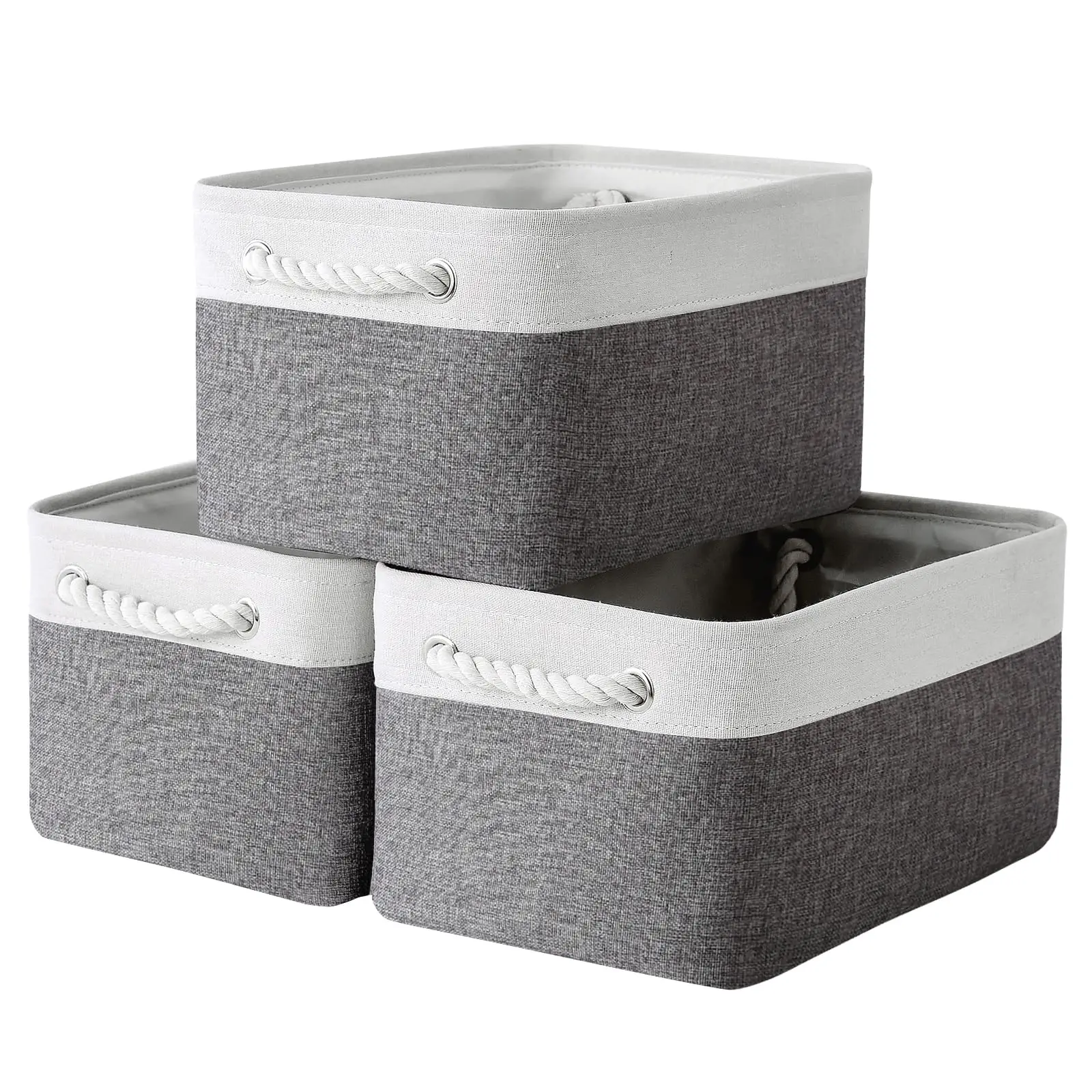 Linum Home Textiles - Folding Linen Storage Box with Handles