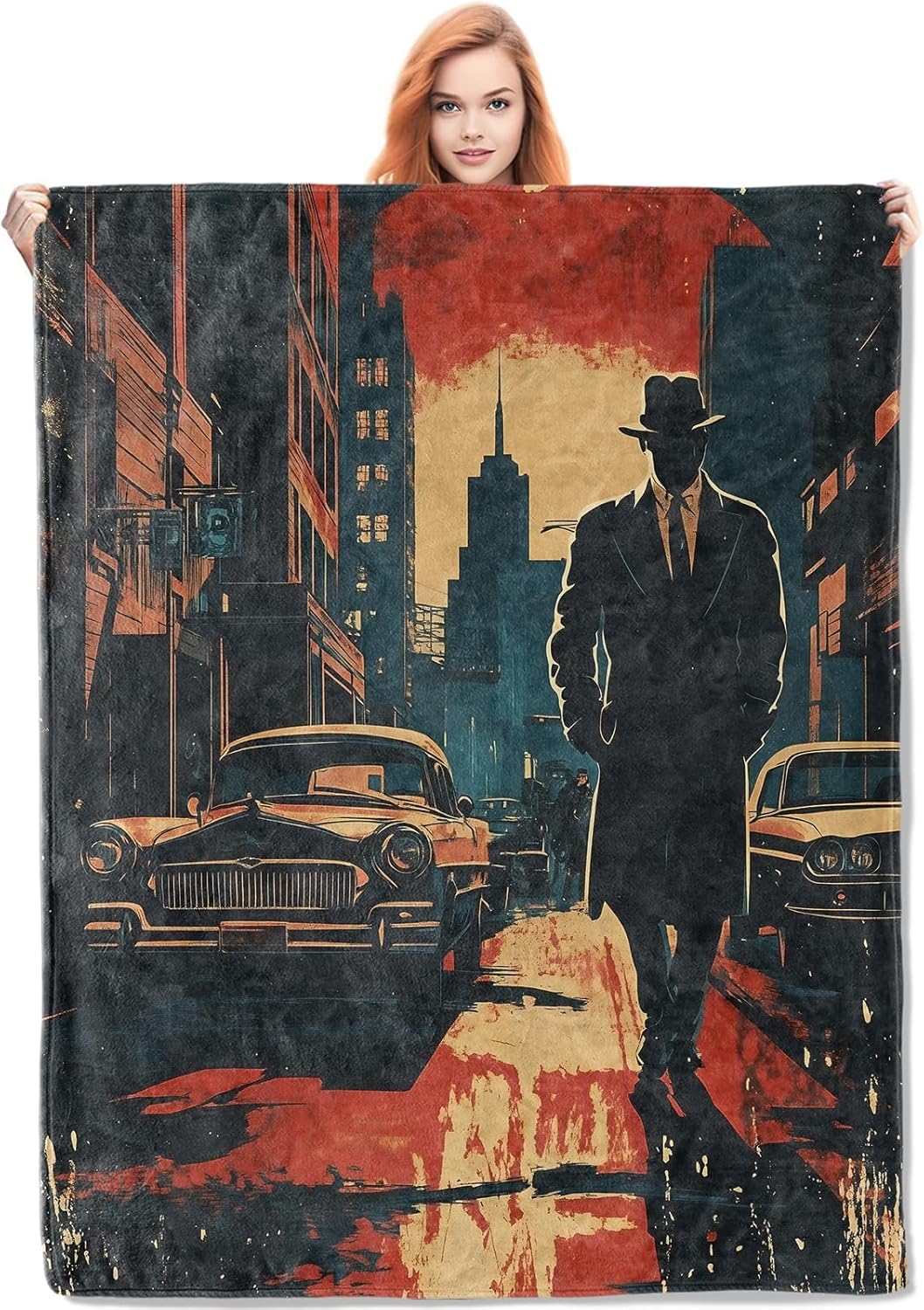 Home Textiles Usa - Noir Detective Blanket Gifts for Women