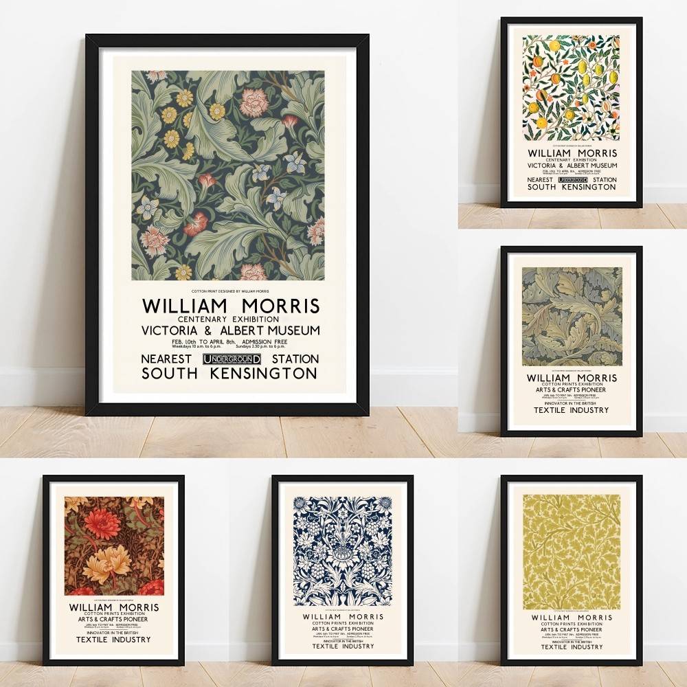 Home Textiles Exhibition - William Morris Vintage Floral Exhibition Paper