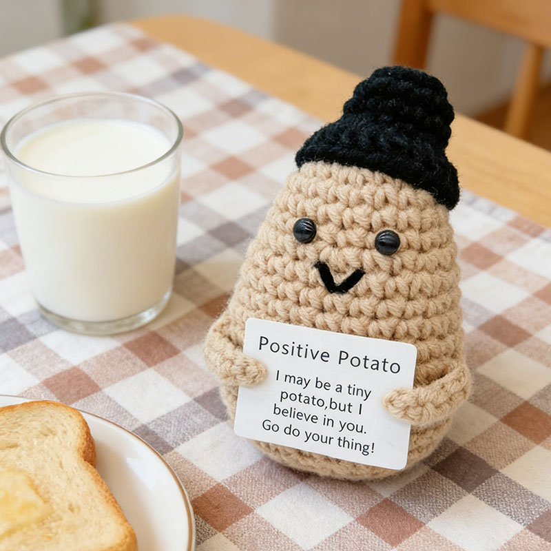 Home And Textiles Today - Cute Positive Potato Crochet Doll With