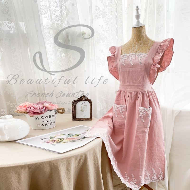 Linum Home Textiles - Home Use Apron Cotton Linen Dress