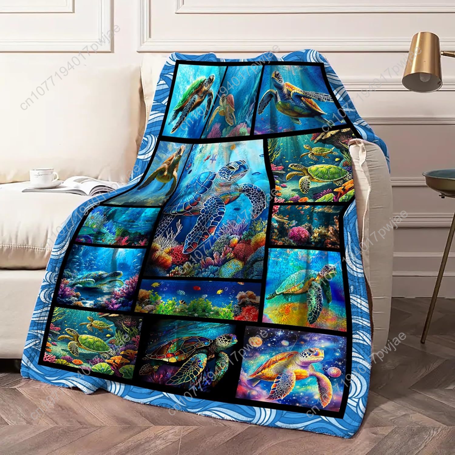 Sea Turtle Flannel Throw Blank - đánh giá và giá Home Textiles Usa