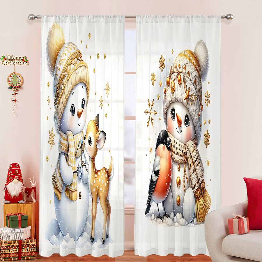 2PCS Digital Print Sheer Curta - đánh giá và giá Curtain Sheer Voile