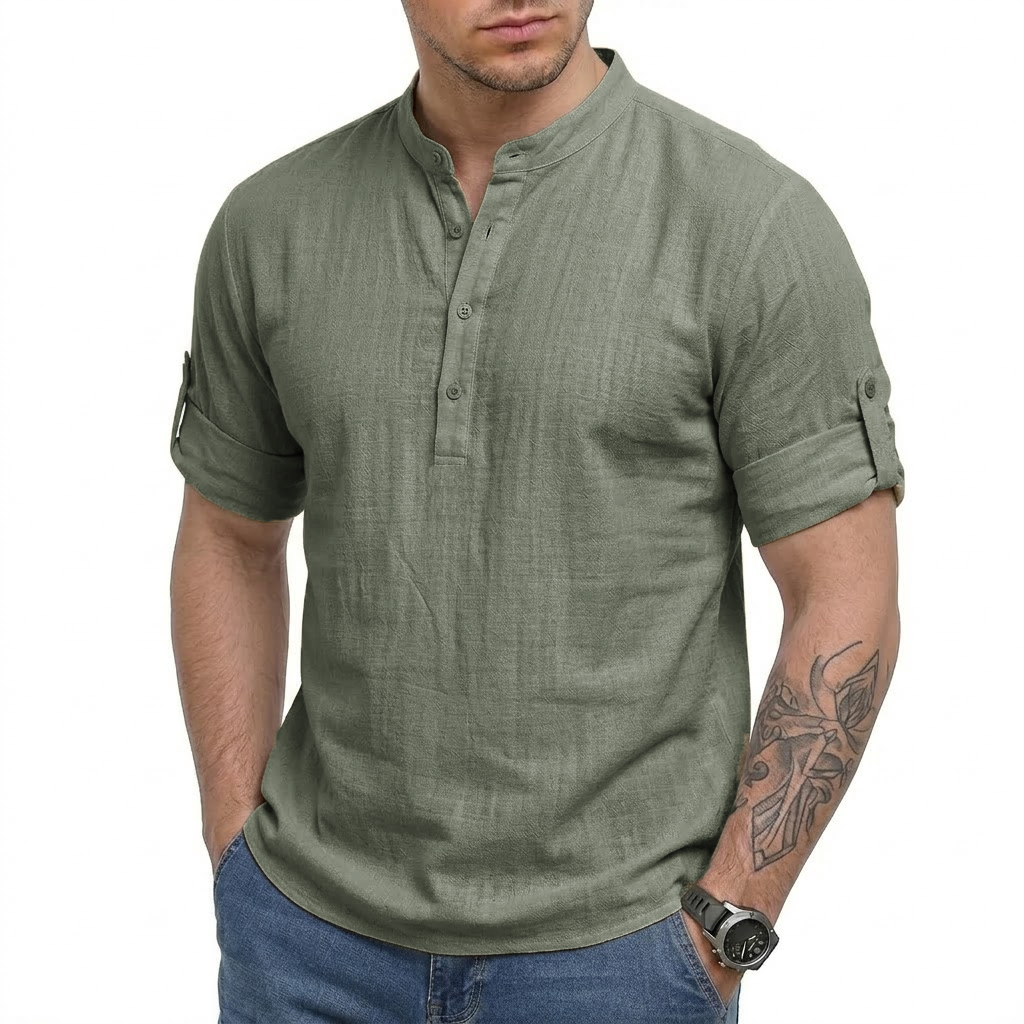 New Mens Long Sleeve Linen Shi - đánh giá và giá Linum Home Textiles