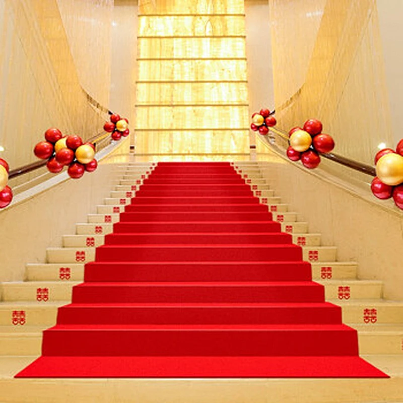 Red Wedding Carpet Thick Mater - đánh giá và giá Home Textiles Exhibition