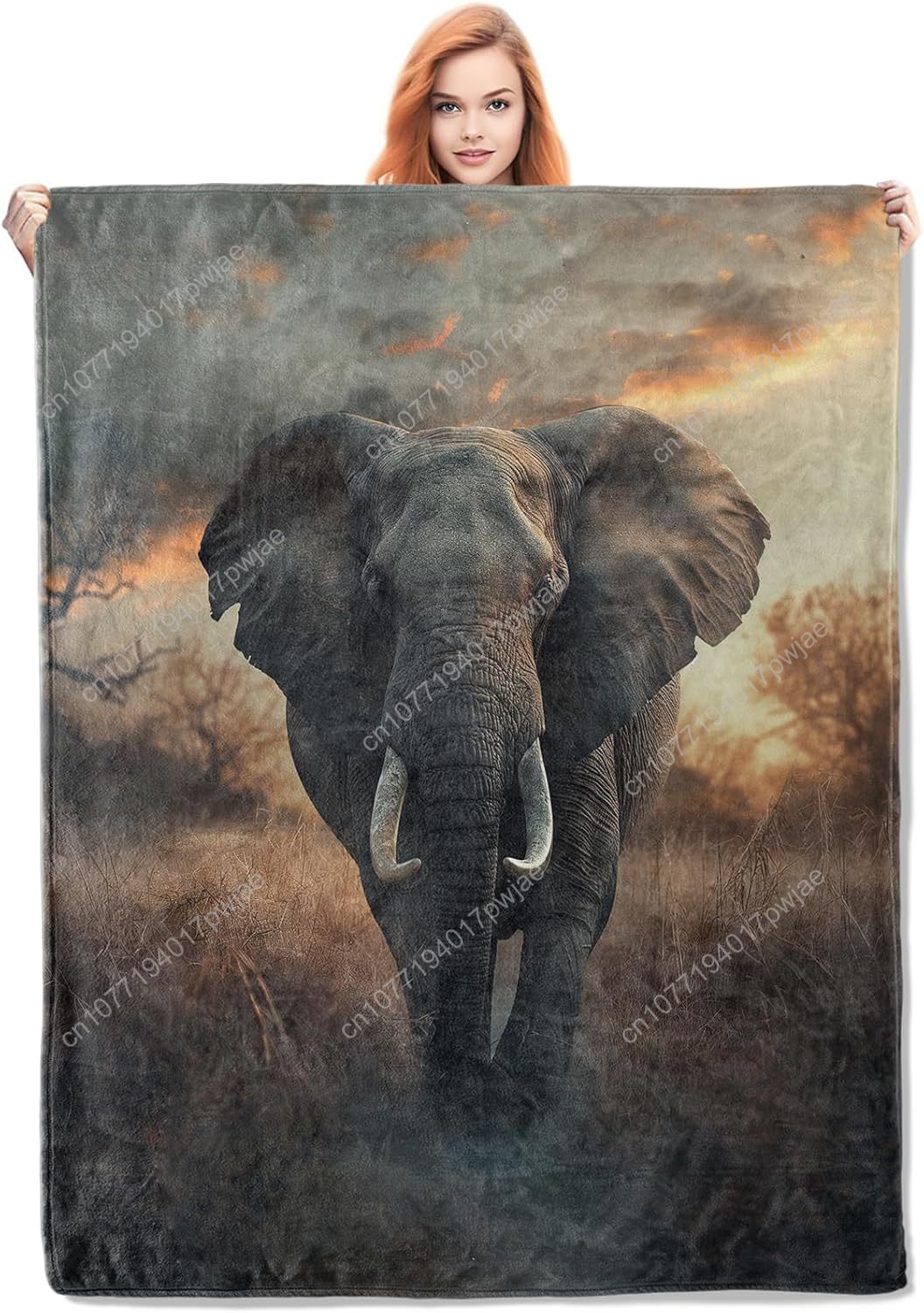 Elephant Fleece Blanket, Reali - đánh giá và giá Home Textiles Usa