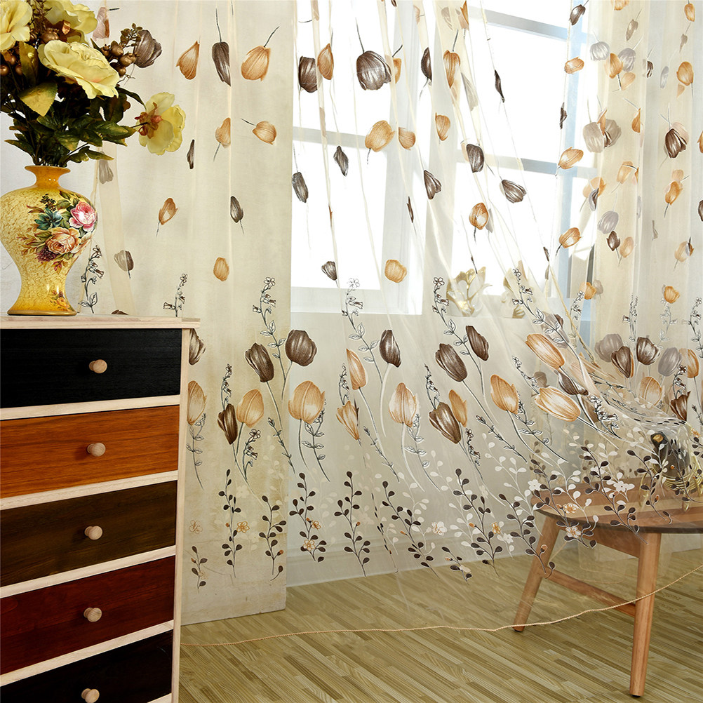 100x200cm Tulip Voile Curtains - đánh giá và giá Curtain Sheer Voile