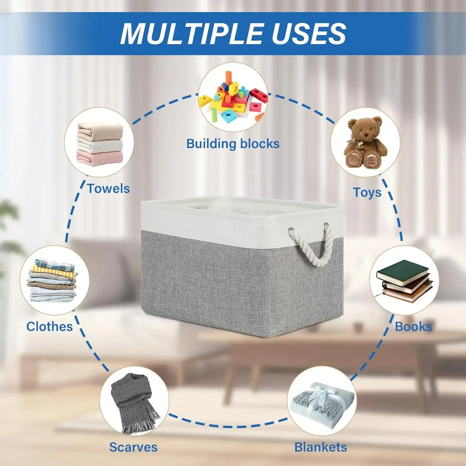Folding Linen Storage Box with - đánh giá và giá Linum Home Textiles