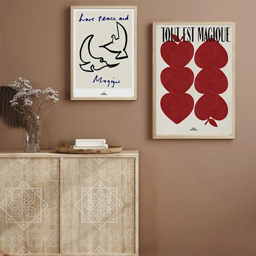 Modern Nordic Retro Art Red Lo - đánh giá và giá Home Textiles France