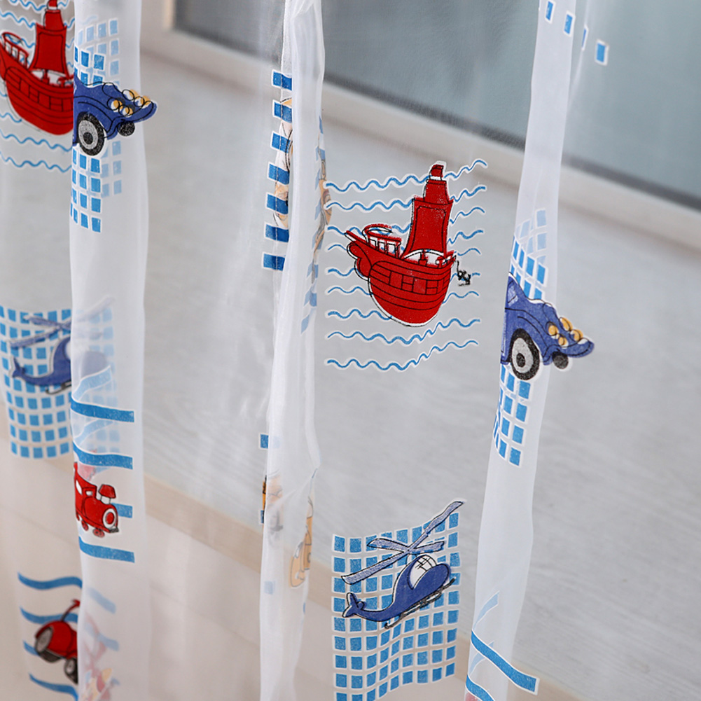Kids Car Pattern Tulle Sheer C - đánh giá và giá Curtain Sheer Voile