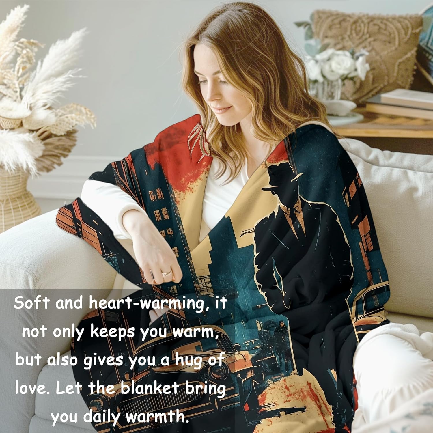 Noir Detective Blanket Gifts f - đánh giá và giá Home Textiles Usa