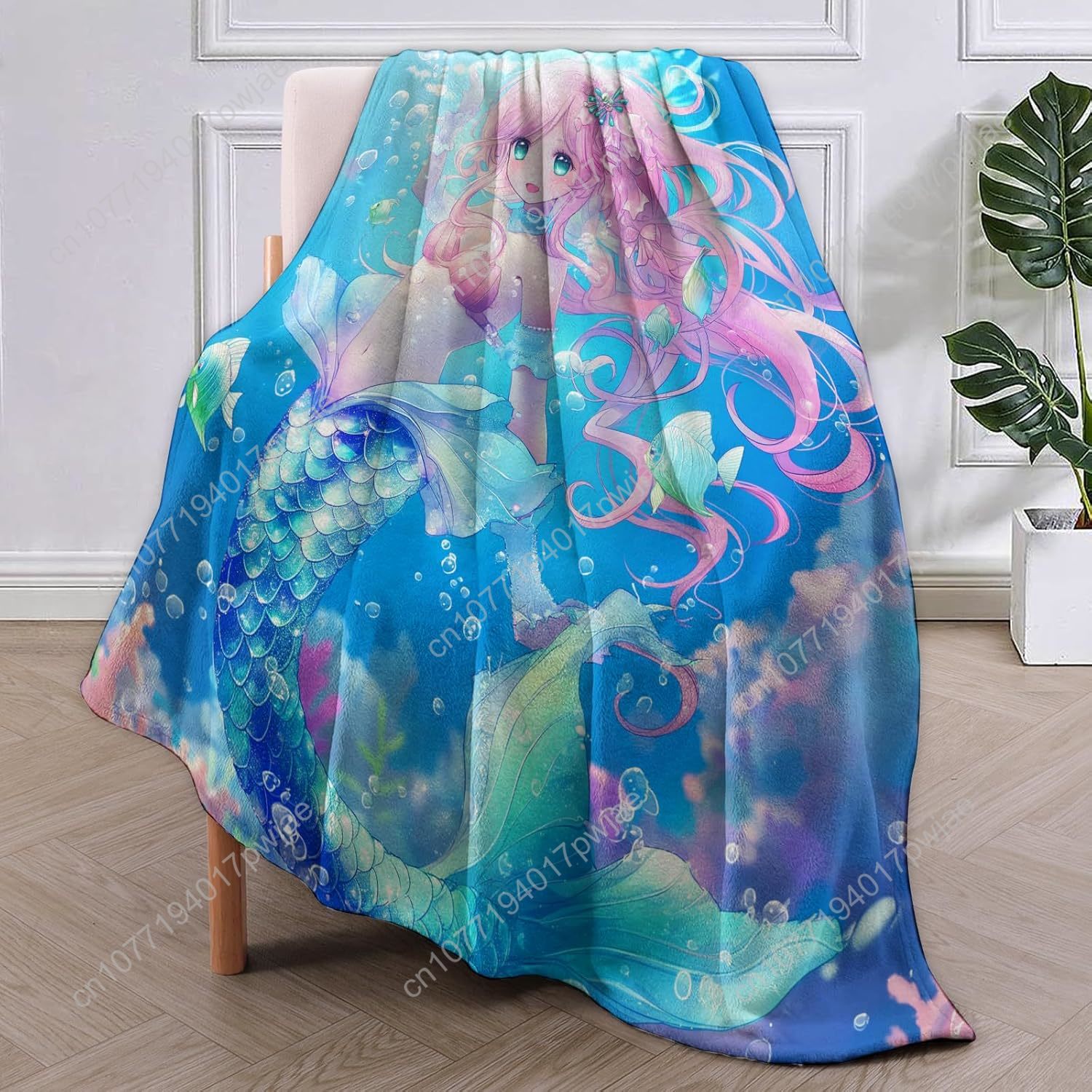 Cute Mermaid Blanket Cartoon F - đánh giá và giá Home Textiles Usa