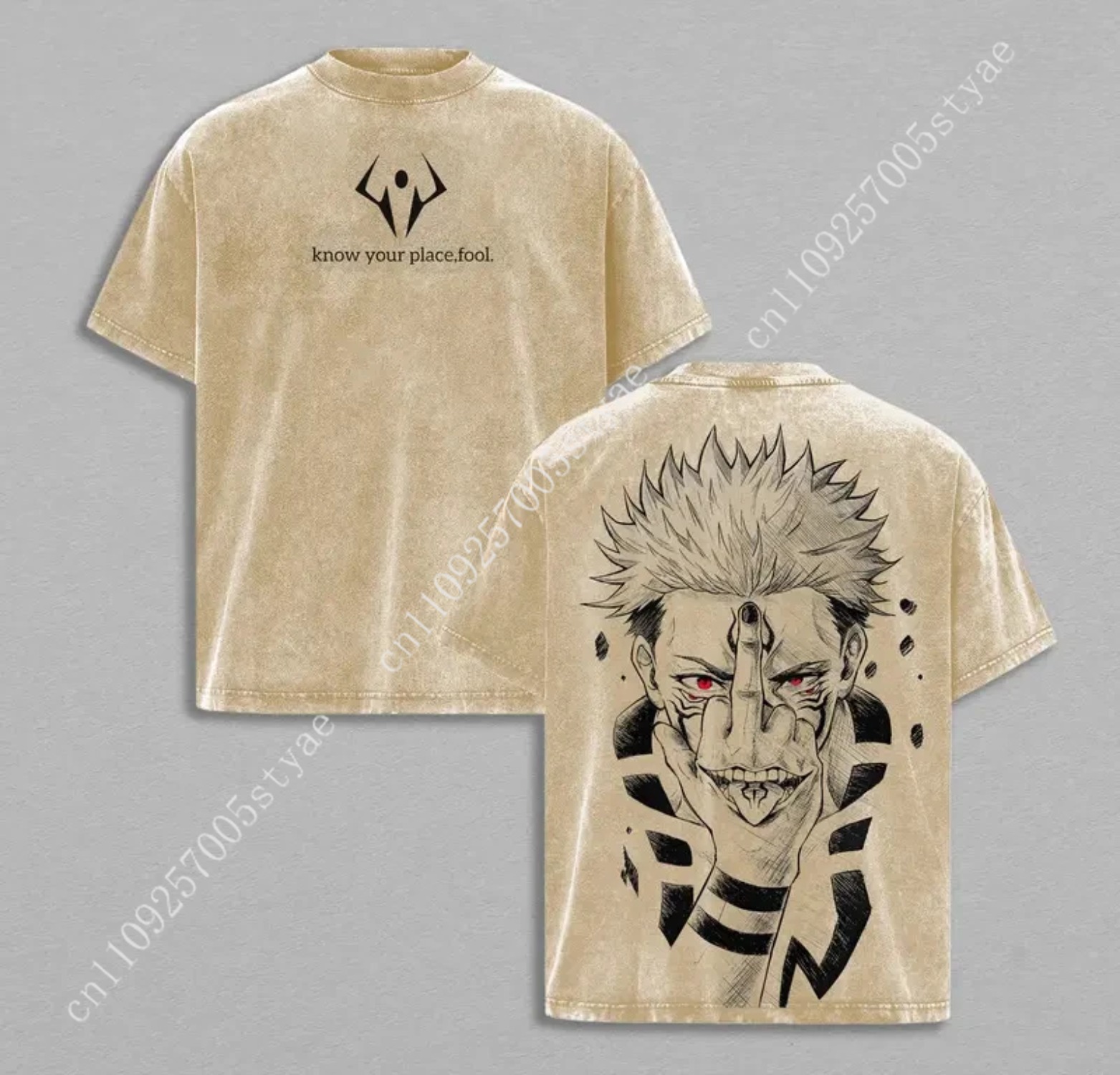 Anime  Ryomen Sukuna Graphic T - đánh giá và giá Quilt Cotton Summer