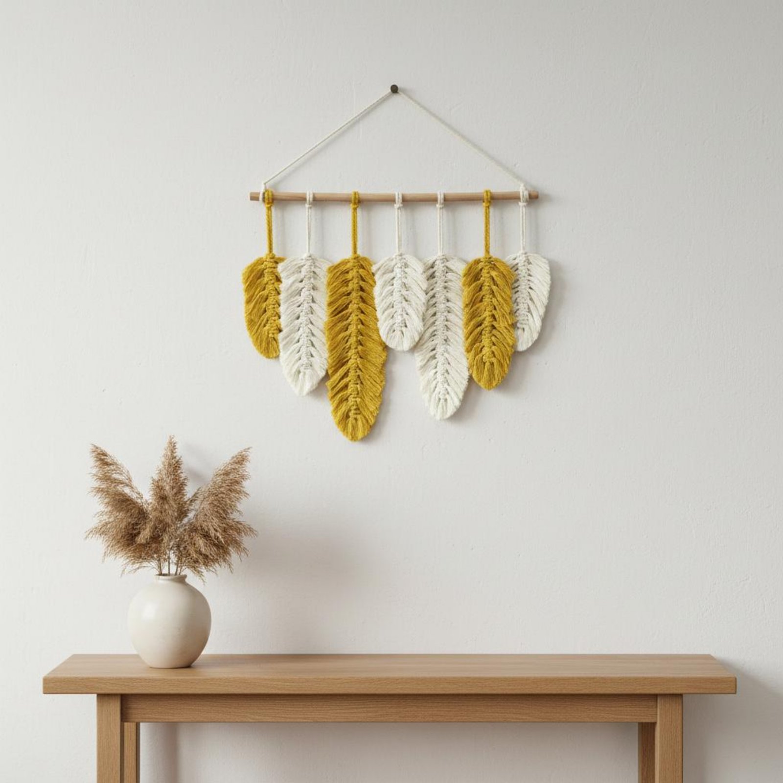 Macrame Feather Wall Hanging H - đánh giá và giá Home Textiles Usa