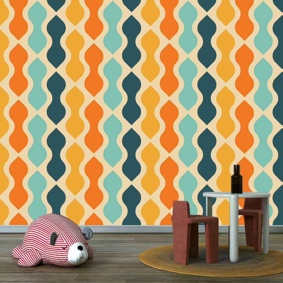 15+ Retro Geometry Rainbow Lin - đánh giá và giá Home Lines Textiles
