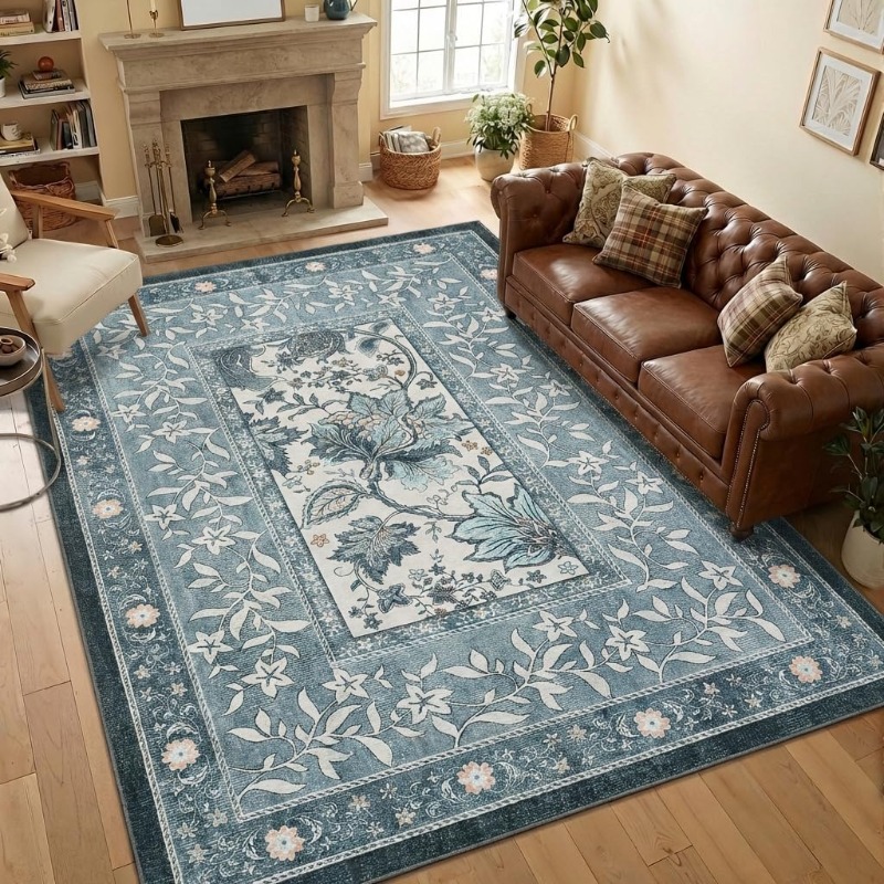 Retro Plant Print Carpet for L - đánh giá và giá Home Lines Textiles